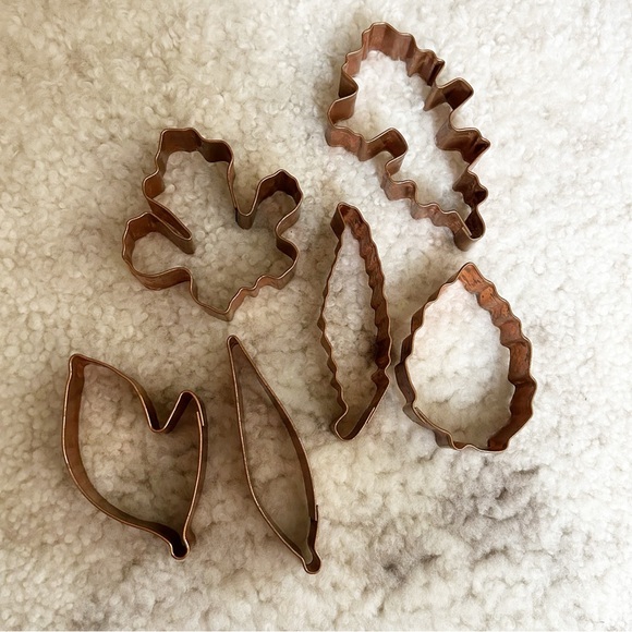 Vintage Martha By Mail Copper Leaves Cookie Cutters Set Leaf - Picture 1 of 4